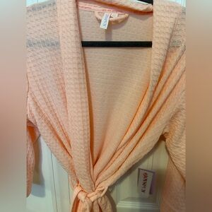Peach Textured Women's Robe